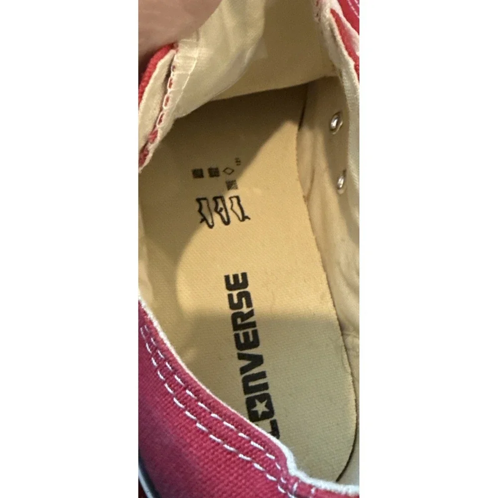 Converse All Star Chuck Taylor Womens 10 Mens 8 Canvas Low Top Red Sneakers NEW - Picture 10 of 11